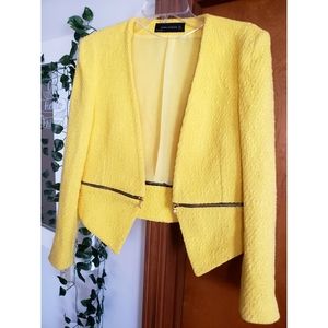 Zara Women Yellow Blazer